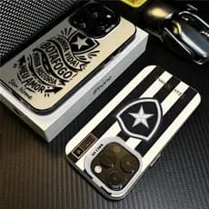 Capinha capa de Com nome personalizado Futebol Botafogo Para iPhone 15 14 13 12 11 X XS XR 13 Pro Max 7+8 Plus capa S08