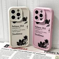 Capinha capa de Com nome personalizado Salmos bíblicos Tema religioso para iPhone 17 16 14 13 12 11 pro max 15 plus Capa