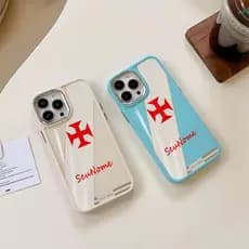 Capinha capa de Com nome personalizado Bandeira da equipe Vasco da Gama Futebol Para iPhone X 11 12 13 14 16 15 Pro capa