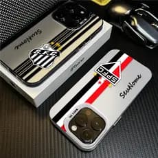 Capinha de celular personalizada Crachá Santos e SPFC Para Samsung Galaxy A15 A14 A13 A30 A24 A35 A55 4G 5G Capa