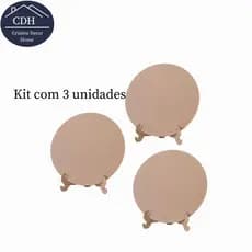 Kit 3 Painel De Mesa Redondo 50cm Mdf  Decoração De Festas mesa decorada