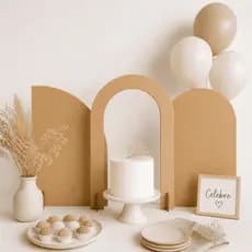 Trio Painel Romano de mesa 50x29 cm, 3 PÇ Decoração festa MDF