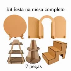 Kit Festa 7 peças Decoração Mesa econômico pegue monte
