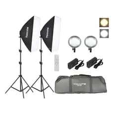 Kit Iluminação 2 Softbox Led Bicolor Luz Continua + 2 Tripés Tomate MLG-065