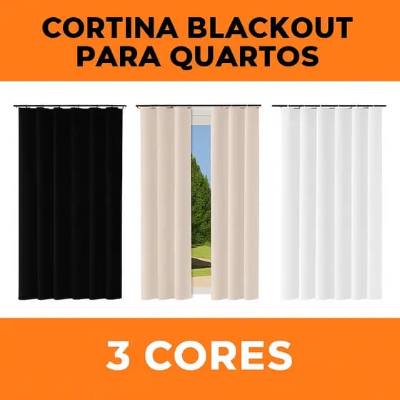 Cortina Blecaute Blackout 200x200cm P/ Trilho Alça PVC Quarto Sala Janela Bloqueia 100% Luz Calor