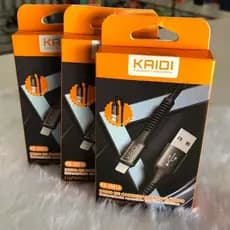 Cabo Kaidi Reforçado Carregamento Rápido Tipo-C 1 Metro Compatível iPhone iPad iPod Original