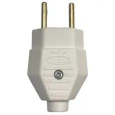 Adaptador de Tomada Pino Macho 2 Pólos 20A 250v Branco Plug Tomada Elétrica Bivolt Padrão ABNT
