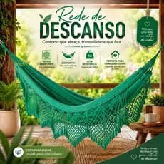 Rede de Dormir Casal Luxo Bucho de Boi Reforçada Tecido Resistente Confortável para Varanda e Camping