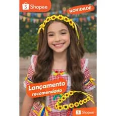 Enfeite cabelo junino presilha girasol kit festa junina maria chiquinha Par laço Caipira