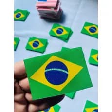 Bandeira Brasil, Estados unidos em feltro kit 10 unidades