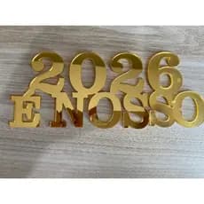 2026 letreiro Acrilico 20 cm com duplaface