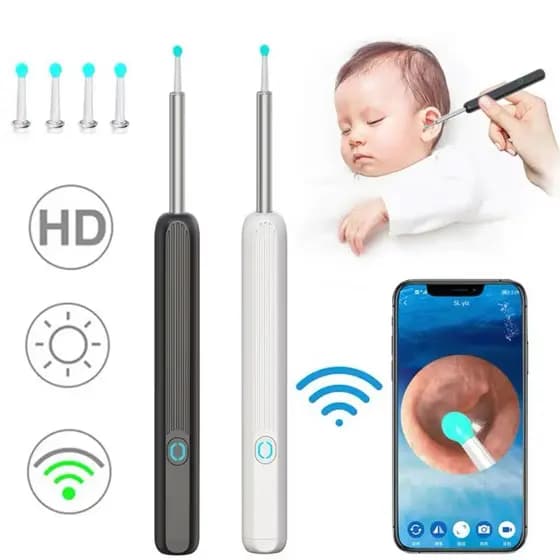 Limpador de Ouvido Otoscópio Digital Visivel NE3 com Câmera Remoção de Cera