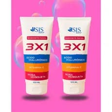 KIT SABONETE FACIAL 3X1 C/ ACIDO HIALORONICO / VITAMINA C / ROSA MOSQUESTA