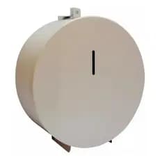 Porta Papel Higiênico Industrial Rolão 300m 400m Dispenser Aço Epóxi Branco Suporte Cadeado Banheiro