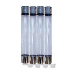 Kit com 4 Porta copos Acrílico/Inox 200ml - Globo