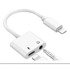 Adaptador Iphone Para Fone E Carregador (P2 fone Só pode ser usado via Bluetooth Ligado)