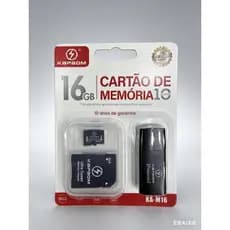 Kit Cartão de Memória 16GB + Adaptador SD + Leitor USB