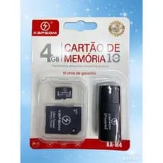 Kit Cartão de Memória 4GB + Adaptador SD + Leitor USB