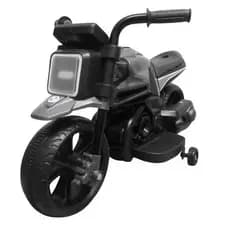 Moto Eletrica Infantil Infantil Dark Rider Preta Veiculo Motorizado Crianca Diversao