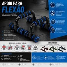 Apoios Flexao Braço Profissional Pegada Ergonomica Antiderrapante Resistente Sortida