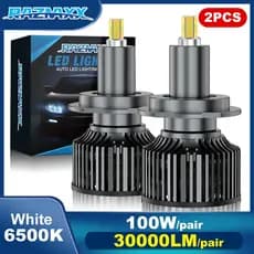 Par Lâmpada Ultra Farol Led 360° H1 H3 H7 H8 H11 9005 Hb3 9006 Hb4 6500k Branca