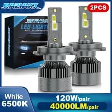 Par Lampada Ultra Super Led Farol H1 H4 H7 H8 H11 9005 Hb3 9006 Hb4 Led 6500k Branca
