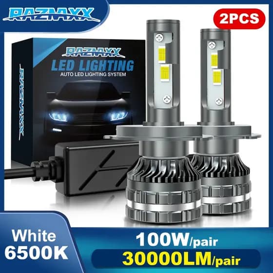 Par Ultra Led Lampada Farol H1 H3 H4 H7 H8 H11 9005 Hb3 9006 Hb4 Canbus 6500k Branca
