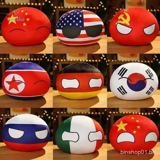 Decoraçano 10cm Bola Country Brinquedo De Pelúcia Polôniaball Pingente Countryball Boneca Recheado Crianças Novo