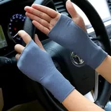 Stretch Anti Luvas Respiráveis Finas Cor Sólida Protetor Solar Sem Dedos Meio Dedo Alta Elasticidade Resistente Ao Ar Li