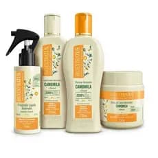 Kit Camomila Linha Completa Shampoo, Condicionador, Finalizador Spray e Máscara(250) Bio Extratus