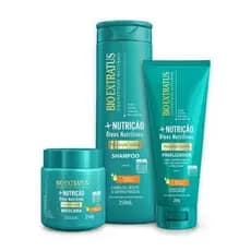 Kit +Nutrição Shampoo, Máscara (250g) e Finalizador Bio Extratus