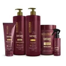 Bio Extratus Kit Shitake Plus (1L/Kg) com Finalizador Termoprotetor (SH+CD+MASC+FIN200G+SPRAY)