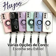 Capa Samsung Magnética Com Suporte E Cordão Anti Furto M34 M35 M36 M54 M55 M56