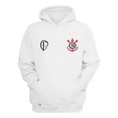 Blusa Moletom Canguru Casaco Timão Futebol Corinthians Time