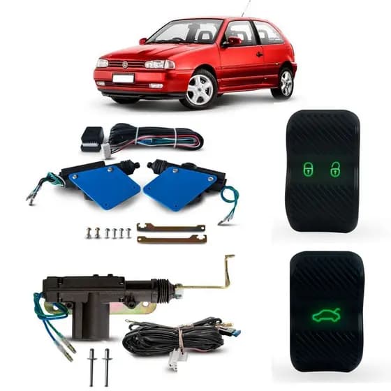 Kit Trava Elétrica e Abertura Porta-Malas Gol Bola G2 2 Portas Verde