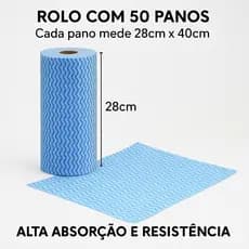 Pano Multiuso Tipo Perfex picotado 50 unidades. Alta absorção e reutilização. Limpeza Doméstica e Profissional. Pano