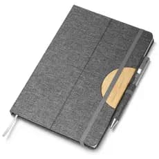 Caderno Executivo Ecológico em PET Reciclado e Bambu - ESG - Caderneta / Bloco de Anotações - Papelaria