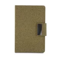 Caderno A5 Sustentável • 80 Folhas Pautadas • Capa em Fibra de Chá • Ecológico • Anotações, Estudos e Escritório