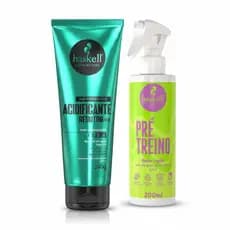 Kit Supermascara Acidificante Haskell 240g E Fluído Capilar Pré Treino 200ml