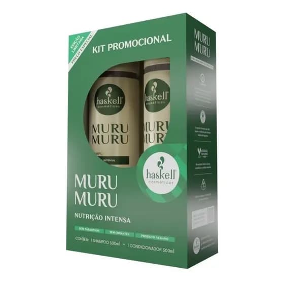 Kit Haskell Murumuru Shampoo e Condicionador 300ml – Nutrição Intensa para Cabelos Secos