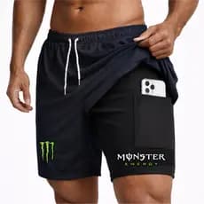 Bermuda De Compressão 2 Em 1 Dry Fit Com Elastano MONSTER, Ideal Para Treinos, Academia