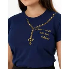 Camiseta  Feminina 100% Algodão Manga Curta Estampada  Moderna  Moda Casual não tem pedras