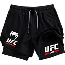 Short 2 em 1 Compressao Academia Ufc Snake Fight Muay Thai Anime Gym Bodybuilder