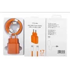 Carregador Turbo 40w Fonte USB C e Cabo Tipo C Para Iphone 17 16 15 Pro Max Laranja