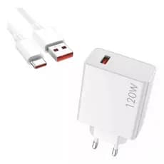 Carregador 120W Completo Turbo Cabo USB + TIPO C Xiaomi Redmi Note
