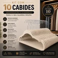 Kit 10 Cabides Infantil De Veludo Antideslizante Giratório 360°
