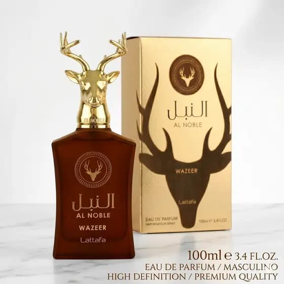 Perfume Árabe Lattafa 100% Original Al Noble Wazeer 100ml EDP Masculino Amadeirado Oriental Premium