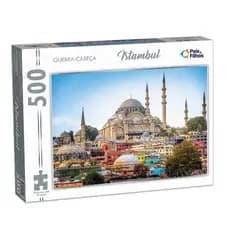 Quebra Cabeça 500 Peças Paisagem Istambul Diversão Familia Estimula a Mente Pais e Filhos