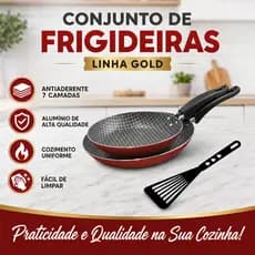 Conjunto Frigideiras Antiaderente Francesa 2pçs Com Espátula
