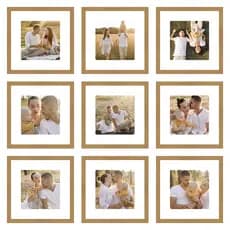 Kit Quadro Porta Retrato 32x32 - Foto 20x20 - Paspatur Branco
